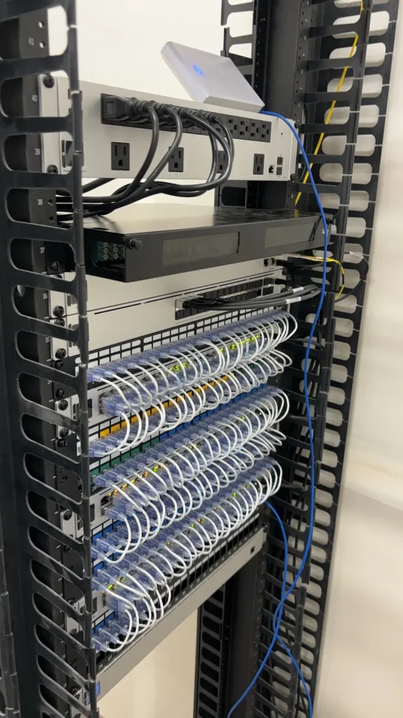 image of data connections with wires
